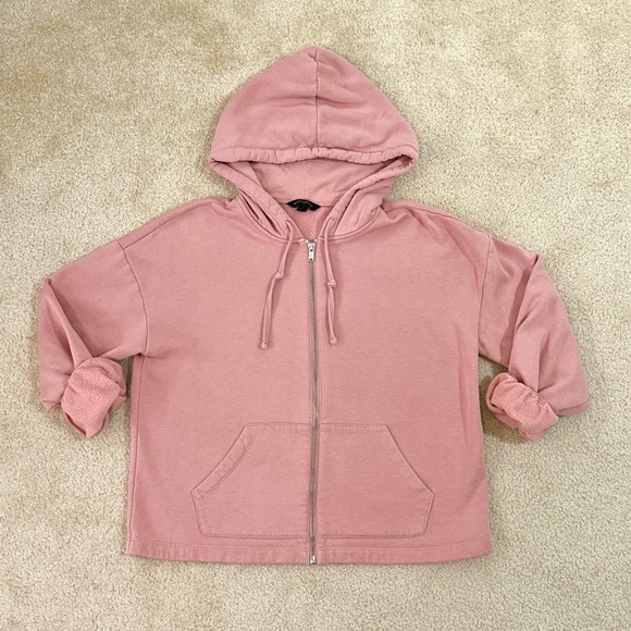 Banana Republic Pink Hooded Full Zip Jacket - Picture 2 of 6